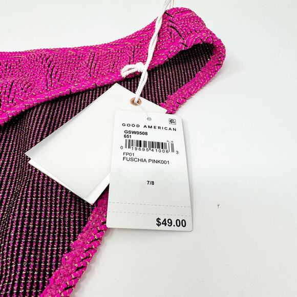 Good American Women Always Fits Good Waist Cheeky Bikini Bottom Pink Size 4X/5X - Picture 3 of 4